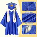 2026 Kindergarten and Preschool Graduation Cap Gown Stole Set With Tassel for Kids Graduation Gifts (Blue, S)