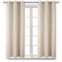 BGment Champagne Short Room Darkening Curtains for Small Windows, 38 x 45 Inch Thermal Insulated Tier Set of 2 Panels Sun Blocking Drapes for Kitchen Bedroom