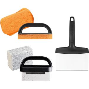 BLACKSTONE 5060 Professional 8-Piece Griddle Cleaning Kit, Stainless Steel, Black
