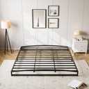 IDEALHOUSE Low Profile King Bed Frame, 6 Inch Heavy Duty Metal King Size Platform Bed Frame, Mattress Foundation with Steel Slat Support, No Box Spring Needed, Easy Assembly, Black | Arch Design, Heavy Duty Bed Frame, Strong Bearing Capacity, No Box Spring Needed,