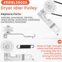 AGM75510755 Dryer Repair Kit fit for LG Kenmore 4581EL2002C Dryer Drum Roller 4400EL2001A Dryer Belt 4561EL3002A Idler Pulley for DLE2516W DLE3777W DLE5977W DLE7177WM DLE5955W DLE0442W by Fetechmate