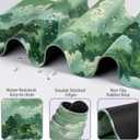 Green Cloud Mouse Pad and Keyboard Wrist Rest 4PCS Extended Forest Mountain Aesthetic Large Desk Mat Pad Set Memory Foam Non-Slip Cute Ergonomic Gaming Mouse Pad Wrist Support for Computer Home Office