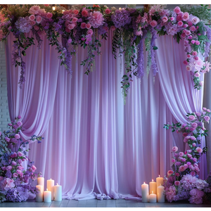 10x10ft Wrinkle Free Lavender Backdrop Curtain for Parties Soft Fabric Drapes Wedding Curtain Backdrop for Birthday Party Decorations Background for Photography 5x10ft,2 Panels