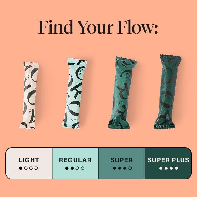 Organic Cotton Applicator Free Tampons