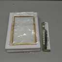 4x 6'' Gold Floating Frame Set Of 2 For Photo Sizes 2x3'',3.5x 5'',4x6'',Brass Metal Lace Edge Frames,Double Glass Adjustable Tabletop/Shelf Photo Frame, Christmas Framed Wall Art Craft Ornaments Classy Gifts