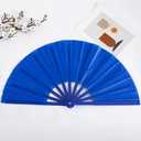 2 x Boots on The Ground Hand Fan,Boots on The Ground Fan,Clap Fans For Line Dancing,Large Folding Hand Fan,Party,Dance Enthusiasts Gift(004) (dark blue)
