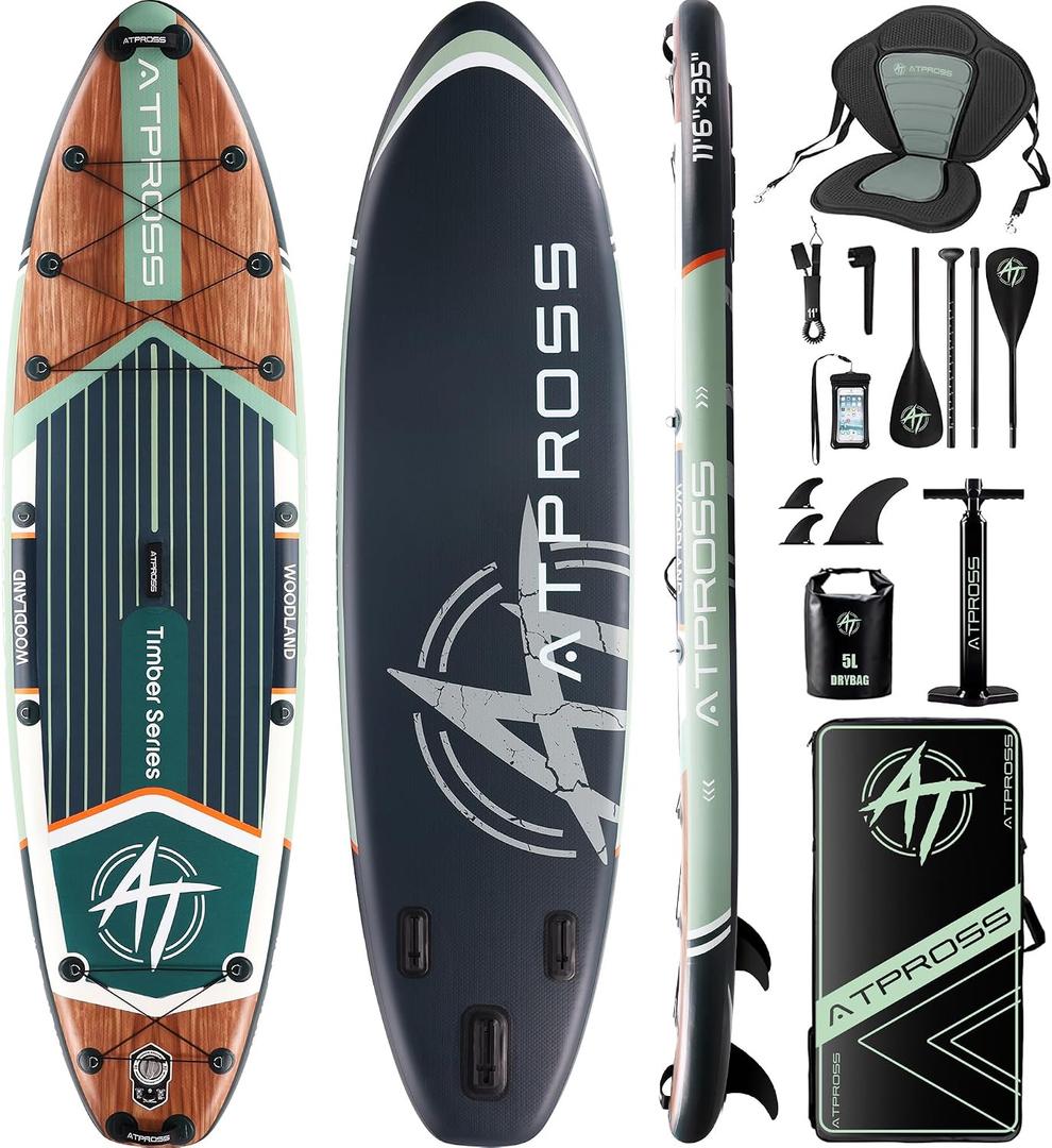 Inflatable Paddle Board, 450lbs Extra Wide Stand Up Paddleboard
