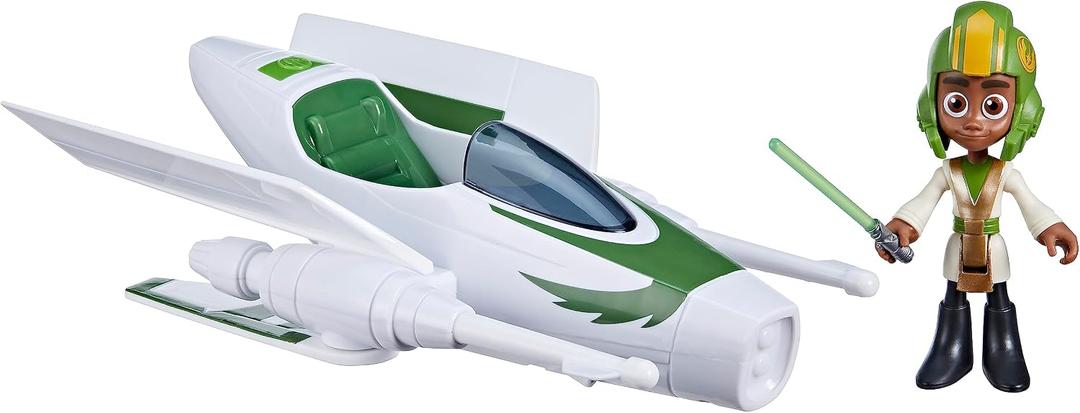 Star Wars: Young Jedi Adventures Jedi Pilot Kai Brightstar, 4-Inch Scale Action Figure Ship, Toys, Preschool Toys for 3 Year Old Boys & Girls, Small