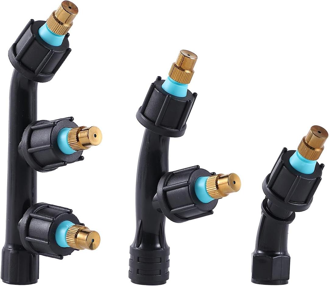 3-Piece Nozzle Set, Adjustable for High Pressure Atomization, Titanium Material, Single, Double, Three Nozzle Combination