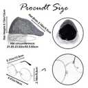 Fengek 5-Piece Grandpa Costume Set - Old Man Wig Hat, Cane, Beard, Eyebrows, Glasses - Perfect for 100 Days of School, Halloween, Christmas