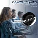 (2025 Upgraded) Wireless Headset with Mic for Work, Bluetooth Headset with Noise Canceling Microphone with Dongle, Charging Base & Mic Mute, Wireless Headphones for Work from Home/PC/Computer