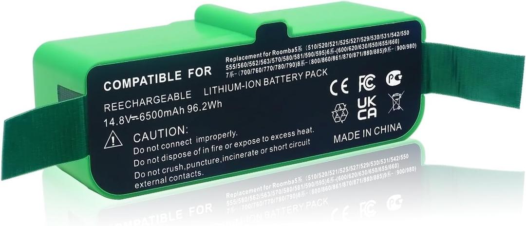 Batryuic 6500mAh 14.4V Battery Compatible for iRobot Roomba 500 600 700 800 900 Series Robot Vacuum Battery