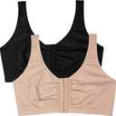 Fruit of the Loom Women's Multi-Pack Front Closure Cotton Bra (38)