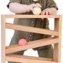 Montessori Ball Tracker Wooden Ball Drop - Wood Toys for 3 Year Old - Educational Toy for Baby and Toddler - Ramp Maze Run Track Toy - First Birthday Gift 18 Months