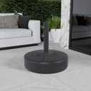 22L Water Filled Patio Umbrella Base Heavy Duty HDPE Outdoor Umbrella Stand with Dual Locking Knobs, Weather Resistant Holder for 6-10FT Umbrellas, Black