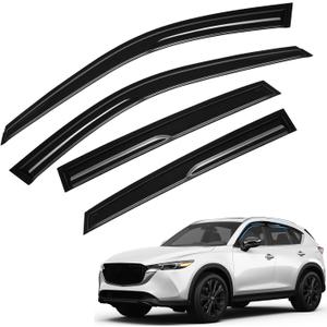 CX-5 Rain Guards - Window Visors for Mazda CX5 2017-2025 2026, Out-Channel Side Window Rain Guards for CX5, 4PCS, Black, Car Accessories