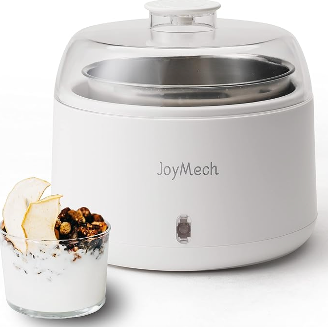 JoyMech Yogurt Maker, Compact Greek Yogurt Maker Machine with Constant Temperature Control, Stainless Steel Container, 1 Quart for Home Organic Yogurt