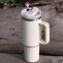 5 x Straw Cover for Stanley Cup, 4Pcs Silicone Straw Topper Compatible with Stanley 30&40 Oz Tumbler, Stanley Cups Accessories (4Pcs-New-E)