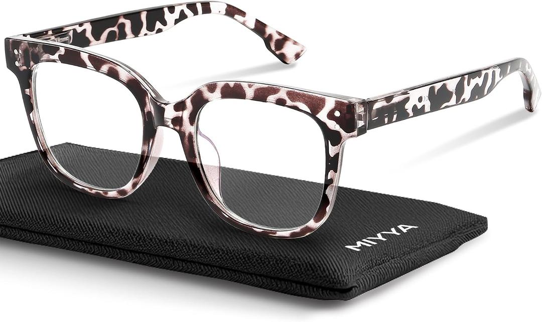 miyya Blue Light Glasses for Women & Men Oversized UV & Blue Light Blocker Chunky Frames, Stylish Eyewear Accessories