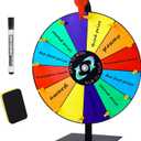 Prize Wheel Spinner with Stand, 12 Inch Spinning Wheel Featuring 12 Prize Slots, Colorful Prize Spin Wheel Perfect for Carnivals, Home Parties, Trade Shows and Lucky Draw