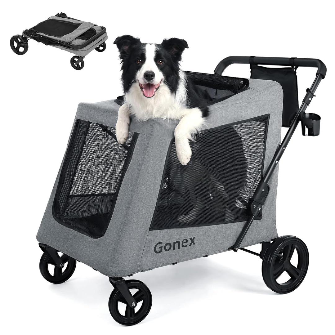 Gonex Dog Stroller for Large & Medium Dogs, 135 lbs Foldable Wagon
