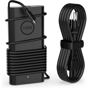 100W USB C PD3.0 Fast AI Laptop Charger Compatible with Dell Pro 14 13 16 Plus 2-in-1 / Dell Pro Rugged 14 13 Premium PA14250 PB16250 PA13250 Business Notebook AI PC Computer Power Adapter