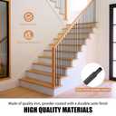 50 Pack 44'' Wrought Iron Baluster, Hollow Straight Bar Metal Baluster for Decks, Iron Balusters for Staircase Interior Decorative Stair Deck Railing 1/2-inch Satin Black Deck Spindles