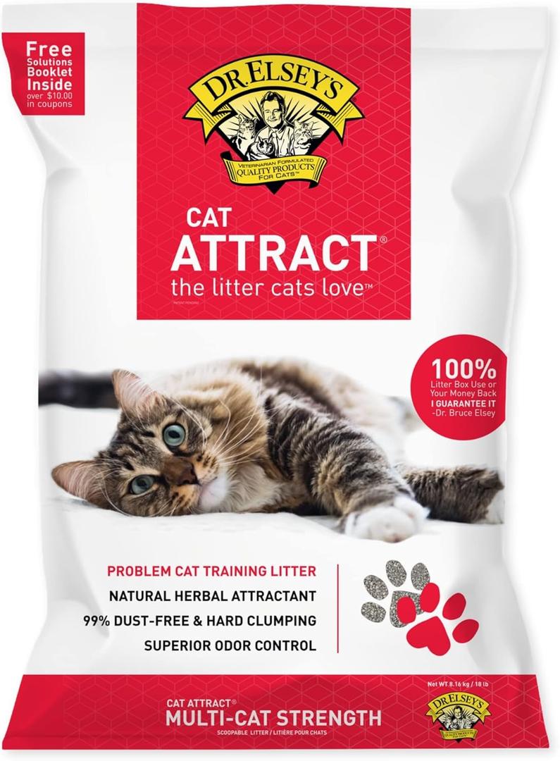 Dr. Elsey's Cat Attract Clumping Clay Cat Litter 18-lb. Bag