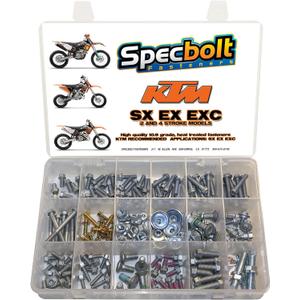 250pc Specbolt Brand Bolt Kit for Maintenance Upkeep of Present KTM SX EX EXC MX Dirt Bike Fastener This Includes 2 Strokes 50 60 65 85 105 125 250 300 550 4 Strokes 250 350 400 450 500 520 525