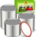 100-Count, WIDE Mouth Canning Lids for Ball, Kerr Jars - Split-Type Metal Mason Jar Lids for Canning - Food Grade Material, 100% Fit & Airtight for Wide Mouth Jars (86mm)