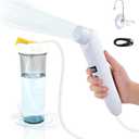 Portable Electric Bidet Sprayer, Rechargeable Handheld Bidet for Travel | Toilet | Personal Care | Postpartum Care | Hygiene Cleaning | Baby Care, 1L Water Container , 5ft Hose & Upgraded Filter (White)