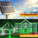 Joomer Solar Christmas String Lights, 39FT 100LED Waterproof Outdoor Lights with 8 Modes Twinkle Fairy Light for Garden, Patio, Yard, Tree and Christmas Decor (Green)