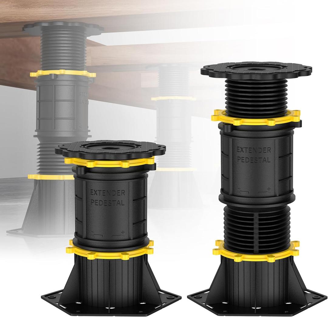 Wlrrcwdttc 2 Pcs Adjustable Height Bed Support Legs 6.9-9.8 inch, Bed Frame Center Support Legs for Bed Frame/Bed Center Slat, Bed Support Reinforcement Parts Bed Slats Support Leg Bed Replacement Legs