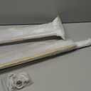 tonchean Partition Curtain Rod 6.56FT U-Shape Room Divider without Curtains Metal Support Wall Mounted Privacy Partition Rod with Flat Hook Inherent for Beauty Salon Spa Bedroom Hospital, Gold