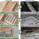 Guinea Pig Cage with Wooden Stand - Hamster Cage, Small Animal Cage Anti Chew Ramp, Hideout, Platform, Pull Out Tray (Wood, L)