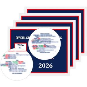 Mah Jong Cards 2026 Revision - Large Print, 4-Pack