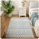 Istana 3x5 Area Rug - Blue Modern Rugs for Living Room 3x5 - Foldable Rugs for Bedroom/Living Room Rug - Stain Resistant Washable Rug - Eco-Friendly Small Area Rugs