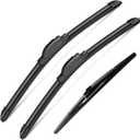 3Pcs Windshield Wipers for Jeep Wangler 2007-2017, Jeep Wrangler JK 2008-2018, Original Equipment Premium All Weather Wiper Blades for My Car- 15"/15"/13" (Pack of 3) J- HOOK