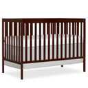 Dream On Me Synergy 5-in-1 Convertible Full-Size Baby Crib with Toddler, Day & Full Bed Conversion in Espresso, GreenGuard Gold & BSA, 3 Mattress Heights, Sustainable Pinewood