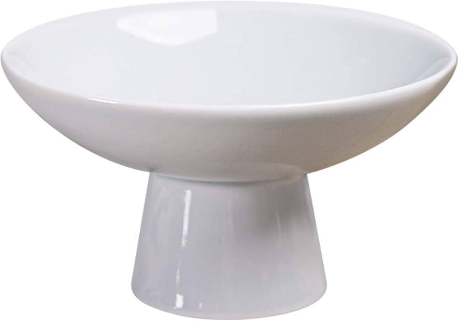 HD 4,4 in ceramic footed bowl white