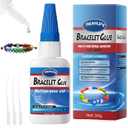 Super Glue for Bracelet, 30g Jewelry Bracelet Glue for Elastic String Knot, Clear Clay Beads Adhesive for Bead Charms, Jewelry Making Supplies Kit for Plastic Stretchy Cord