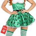 fun shack Adult Leprechaun Costume for Women, St Patricks Day Outfit, Irish Celebration Attire for Women (Small, Green)