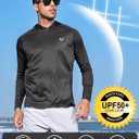 NORTHYARD Men's UPF 50+ Hoodie Shirts Long Sleeve Sun Protection Fishing Swim Beach UV SPF Rash Guard Quick Dry Lightweight (Black, XXXL)