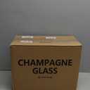 YARYOUNG Set of 12 Square Champagne Glasses, 6 oz Capacity, Premium Crystal Clear Glass