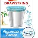 Glad Small Trash Bags 4 Gallon, Febreze Beachside Breeze Garbage Bags, Odor Resistant with Drawstring, 80 Count