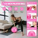 Pilates Ring Kit for Home Workouts, Pilates Equipment Essentials Kit with Magic Circle, Yoga Ring, Resistance Band, Ball, Accessories, Pilates Sets for Women as Fitness Gift (Pink)