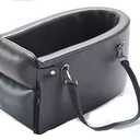 4 in 1 Pet Sling Travel Tote Bag Elevated Seat On Cars Armrest for Small Dog Cat PU Leather Waterproof Deluxe Dog Carrier Hands Free Wash Free Pet Travel Seat(Pu Leather) General