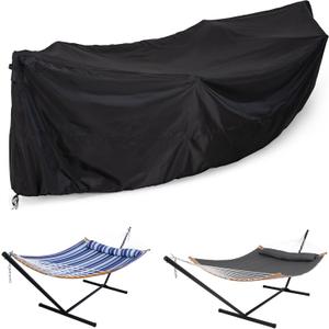 Thickened Cover for 12FT Hammock Stand, 210D Waterproof Cover With Handles and Vents, Black
