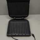 George Foreman 4-Serving Removable Plate Electric Grill and Panini Press, George Tough Non-Stick Coating, Drip Tray Catches Grease, Black