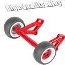Aluminum Wheelie Bar Set Upgrades Part for 1/8 Kraton 6S V6,Alloy Wheelie Bar Hops Up Upgrades Part,Red